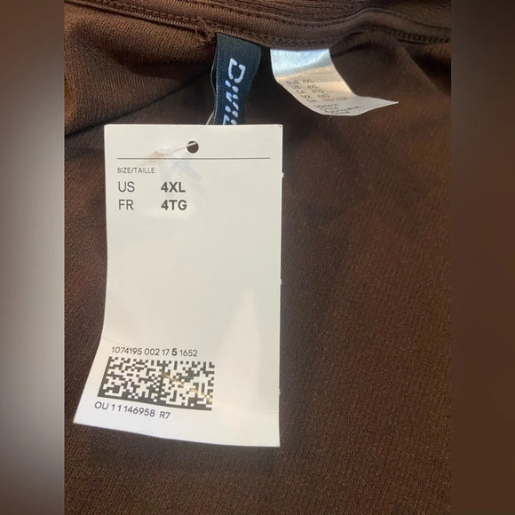 H&M Plus Sized Brown Wrap Dress Mini Long Sleeve Size 4XL NWT - Picture 11 of 12